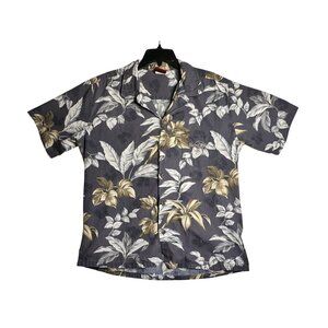 Hard Rock Cafe Miami Short Sleeve Hawaiian Floral Shirt Mens Medium